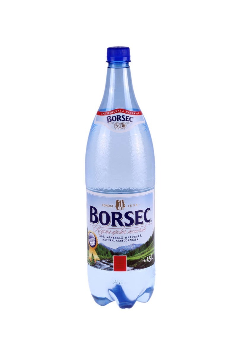 Apa Minerala Borsec 1.5 litri, apa carbogazoasa